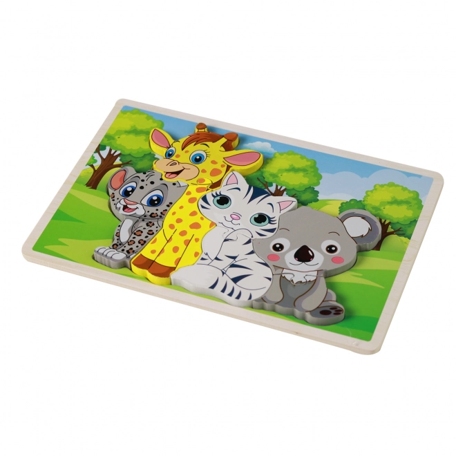 Puzzle animali in legno 8 pezzi