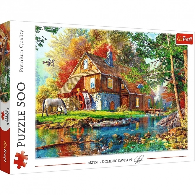 Puzzle 500 pezzi Casetta sul fiume