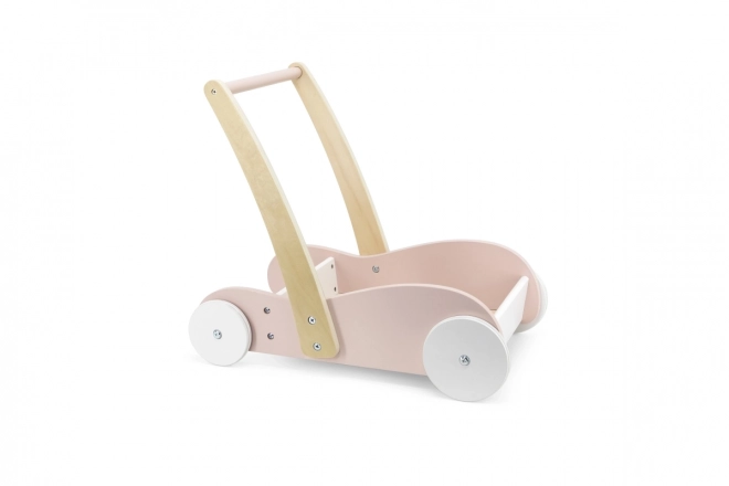 Girello in legno rosa per bambini