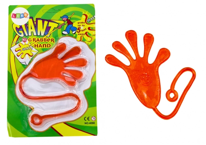 Mano Appiccicosa Elastica Slime Arancione