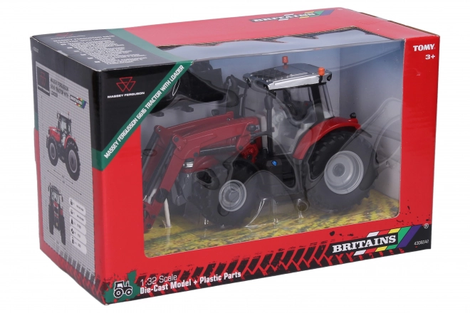 modellino trattore con caricatore Massey Ferguson