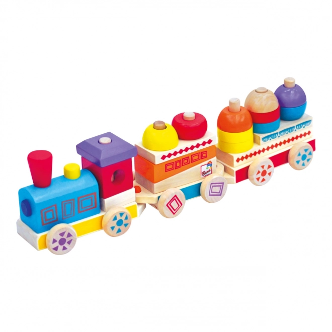 Treno in legno colorato per bambini