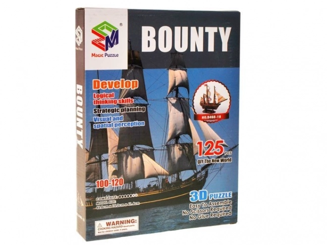 Puzzle 3D Nave Bounty 125 Pezzi