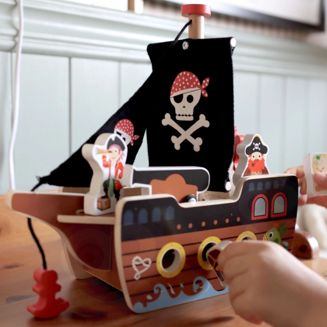 Nave pirata in legno con figurine Tooky Toy