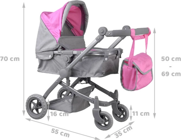4 in 1: passeggino con navicella e sportivo