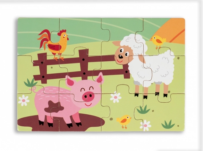 Puzzle in legno - vita in campagna
