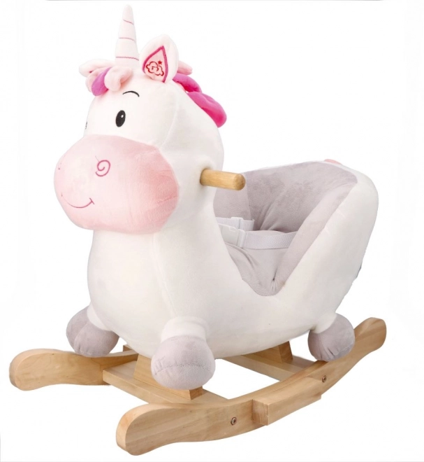 Bambola cavalcabile con seggiolino dolce unicorno