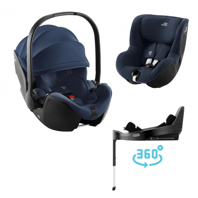 Set seggiolino auto Baby-Safe Pro + Vario Base 5Z + seggiolino auto Dualfix 5Z, Night Blue