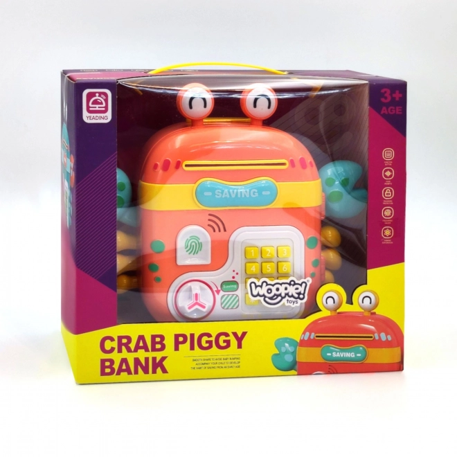 Cassaforte elettronica krab arancione con codice PIN per bambini