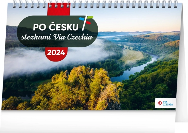 Calendario da Tavolo Stezkami Via Czechia 2024