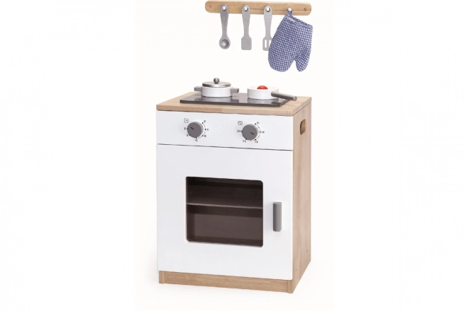 Cucina in legno con accessori