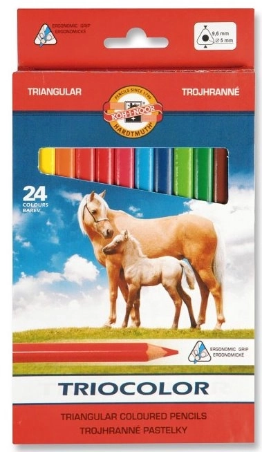 Matite Colorate Triangolari KOH-I-NOOR TRIOCOLOR 24 Pc