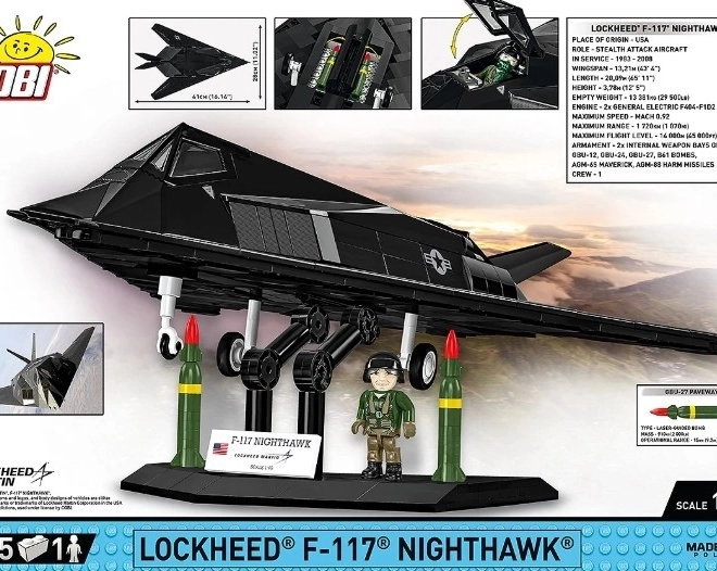 Modello F-117 Nighthawk da 795 pezzi