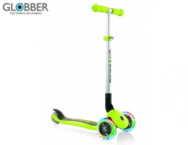 Globber monopattino pieghevole con luci color lime