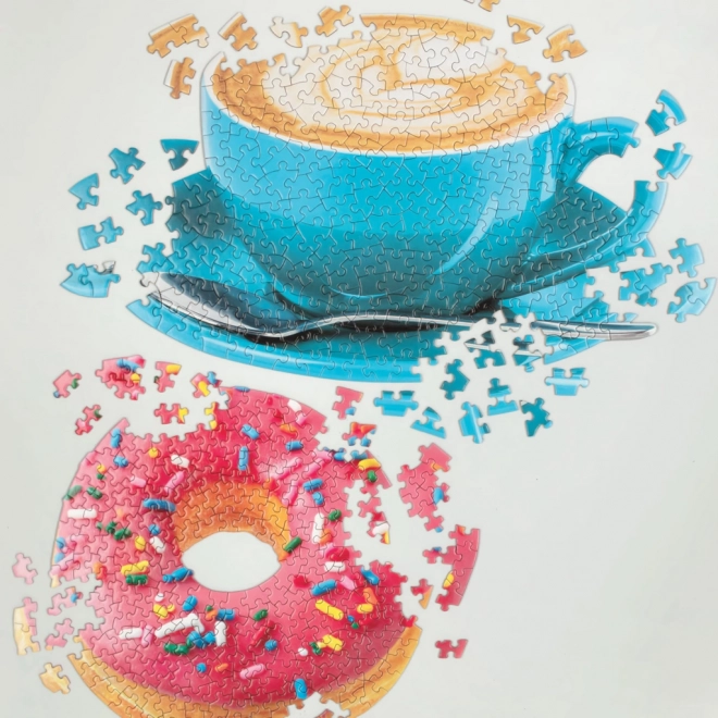 Galison Puzzle Speciale 2 in 1 Donut e Caffè