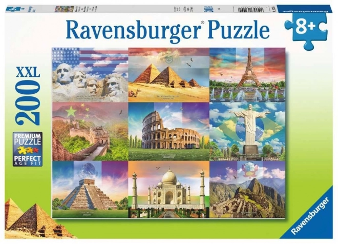 Puzzle Monumenti Mondiali XXL 200 Pezzi