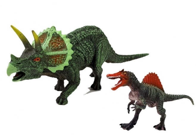 Set di Figure Dinosauro Spinosauro e Triceratopo