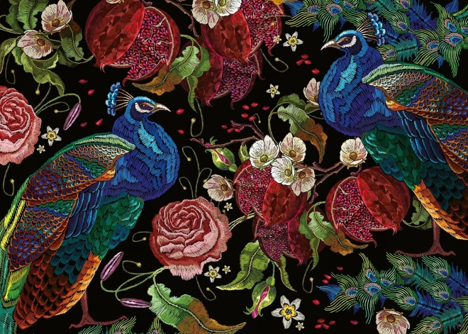 Puzzle Giardino Segreto: Pavoni tra le rose 1000 pezzi