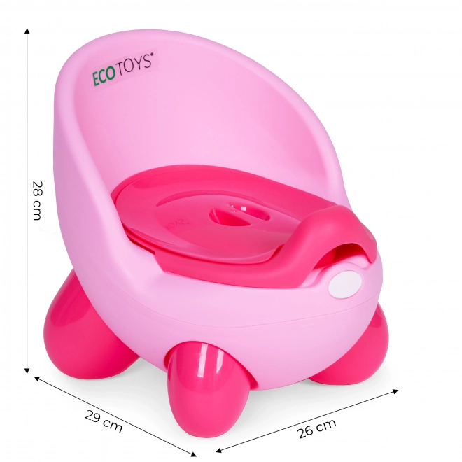 Vasino bambini rosa con gambe antiscivolo ECOTOYS