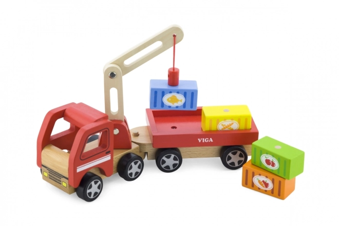 Camion gru in legno