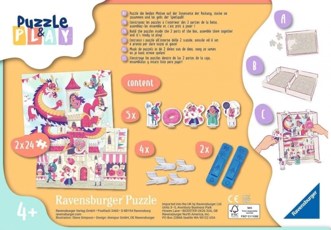 Ravensburger Puzzle&Play: Regno delle Ciambelle 2x24 pezzi