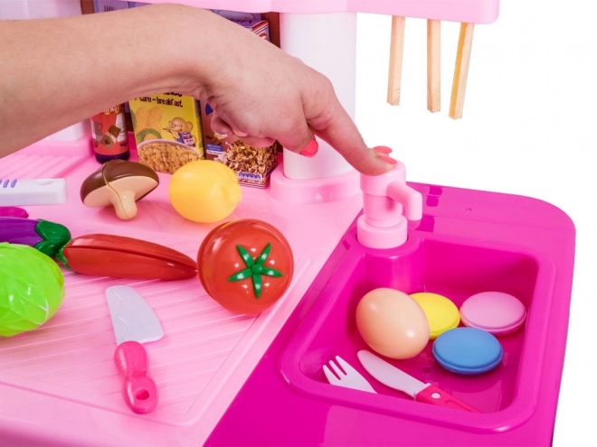 Cucina interattiva per bambini con frigorifero – rosa