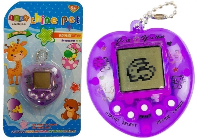 Gioco Elettronico Tamagotchi Viola con Catenina