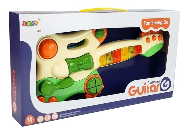 Chitarra Pianola Interattiva per Bambini Suono e Luci Verde