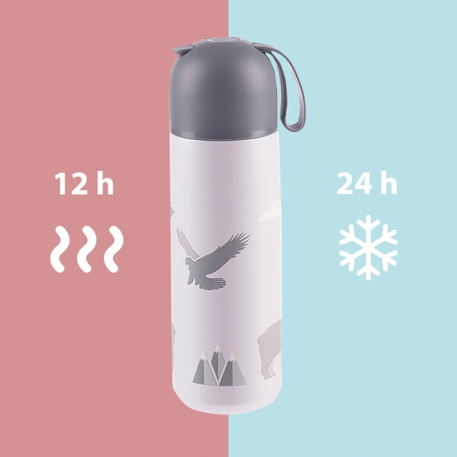 Termos per bevande con impugnatura in silicone 400 ml, Stars