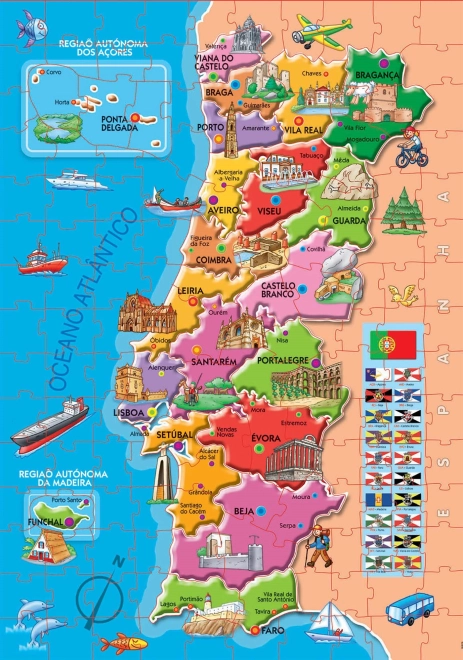Educa Puzzle Mappa del Portogallo 150 pezzi