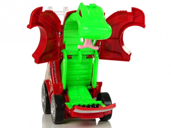 Auto Vigili del Fuoco Trasformazione Drago 2-in-1 Camion dei Pompieri