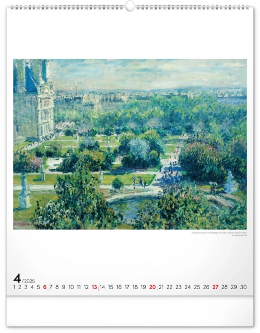 Calendario da parete Claude Monet 2025