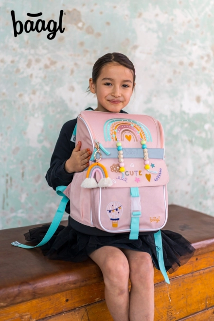Zaino scuola Zippy Rosa Baagl - Set di 3 pezzi