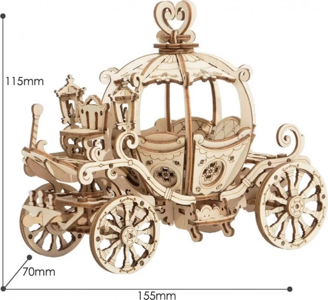 Puzzle 3D in legno Carrozza Fiabesca