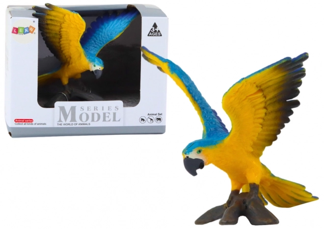 Figura Pappagallo Ara Ararauna Blu-Giallo