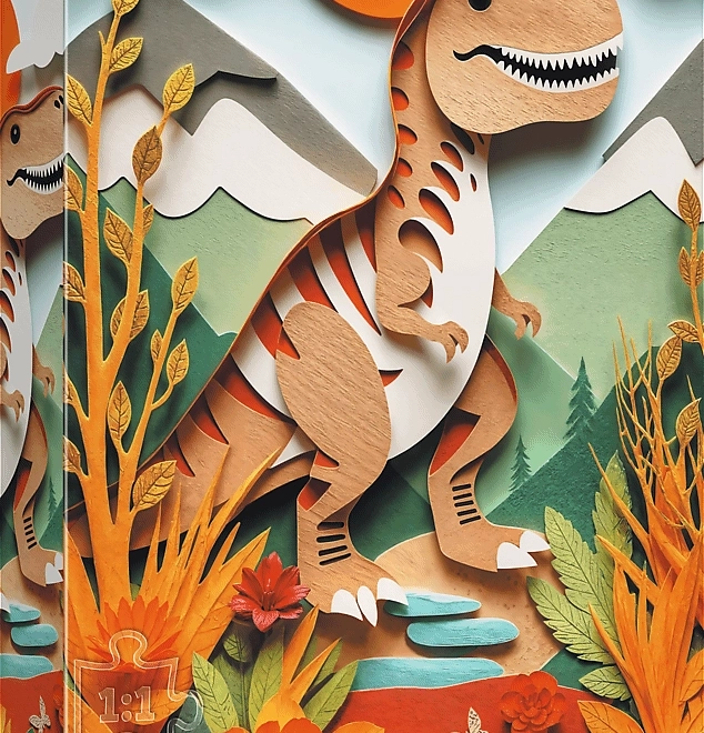 Puzzle Carta Artistica: Dinosauri 160 Pezzi