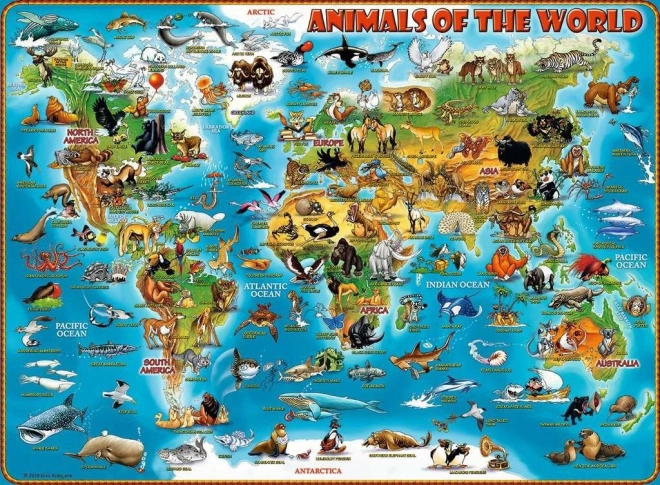 Puzzle Animali del Mondo XXL RAVENSBURGER 300 pezzi