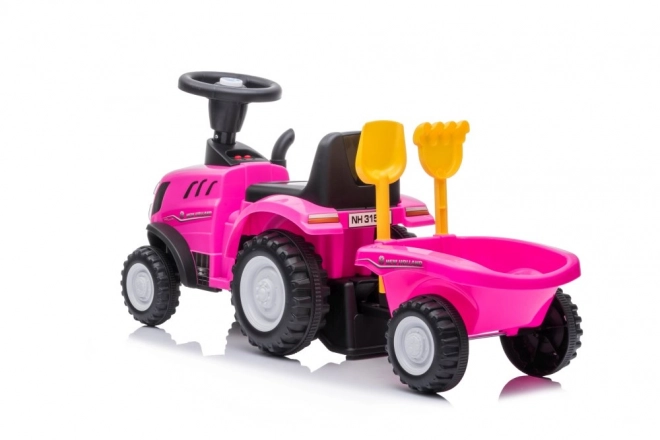 Trattore Cavalcabile Rosa New Holland