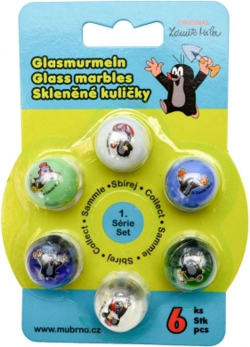 Set di biglie di vetro Talpa mix 6 pz