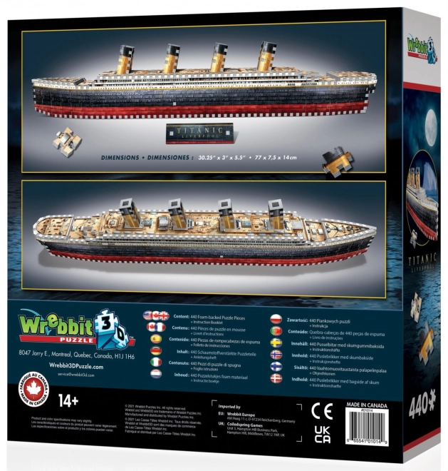 Puzzle 3D Titanic 440 Pezzi