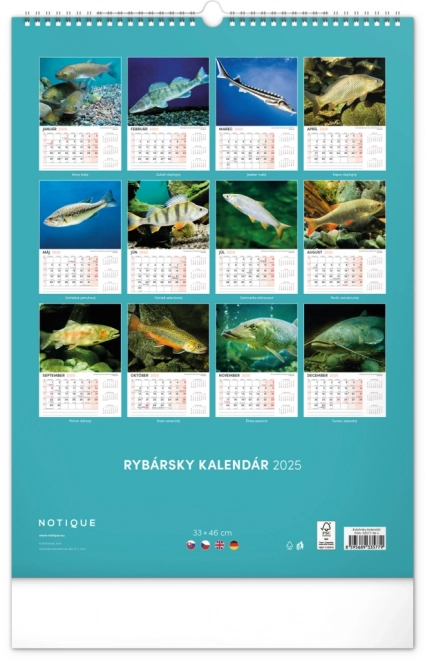 Calendario da parete Pescatore 2025