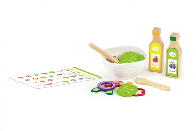 Set insalata in legno per bambini