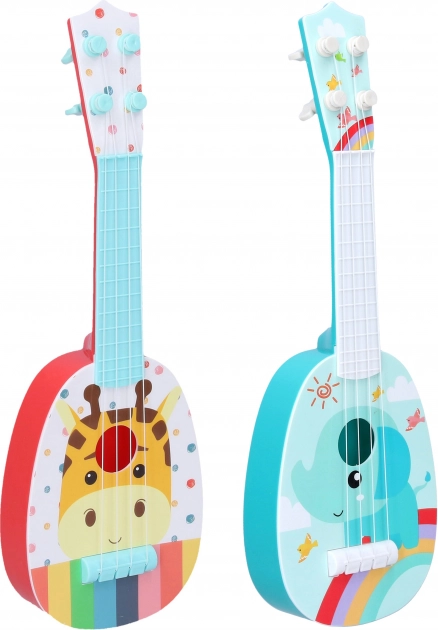 Chitarra per bambini con motivo di animali africani