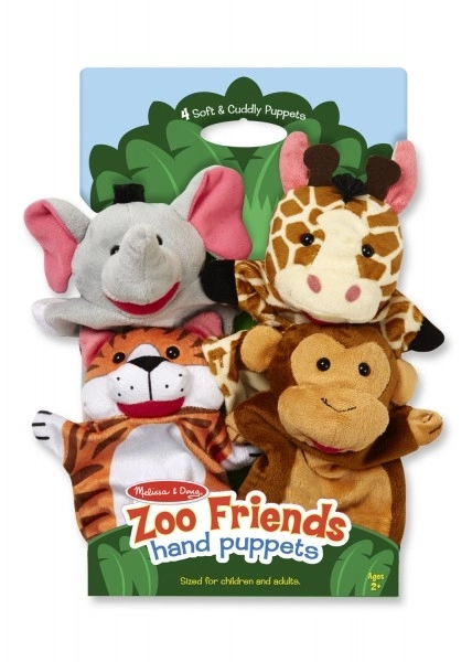 Burattini Safari Zoo 25cm 4 Pezzi