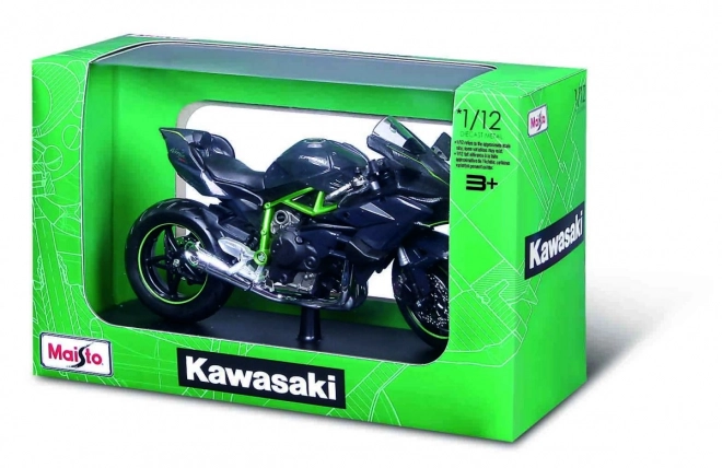 Motocicletta con cavalletto Kawasaki Ninja H2 R scala 1:12