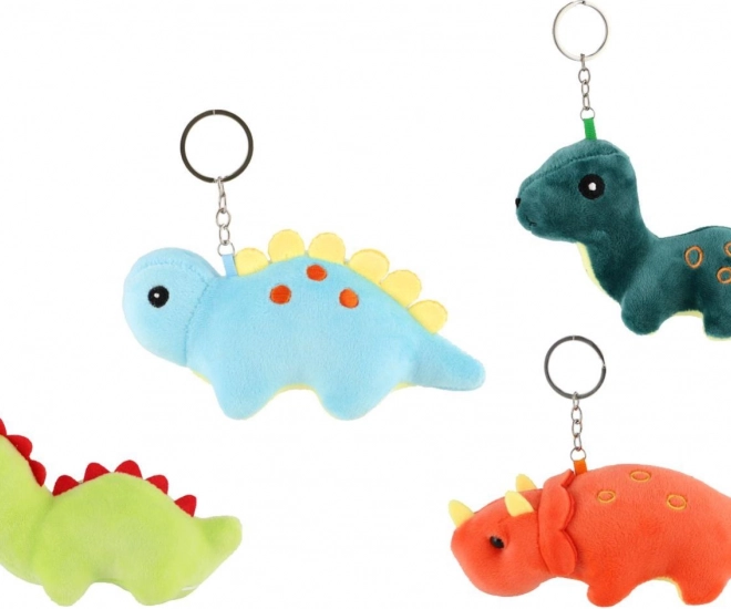 Portachiavi dinosauro in peluche 15-18 cm quattro tipi