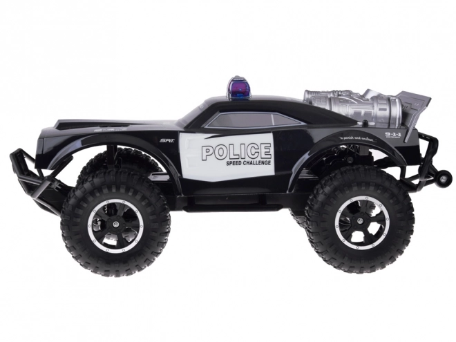 Grande camioncino mostro dirigibile POLIZIA illuminazione telecomando RC0626