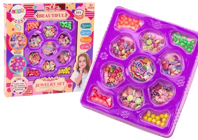 Kit creativo per gioielli fai da te con perline a forma di fiorellini