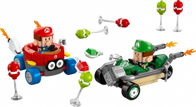 Set costruzioni Mario Kart Baby Mario contro Baby Luigi