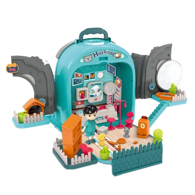 Woopie zaino veterinario con casetta e cagnolino 3 in 1